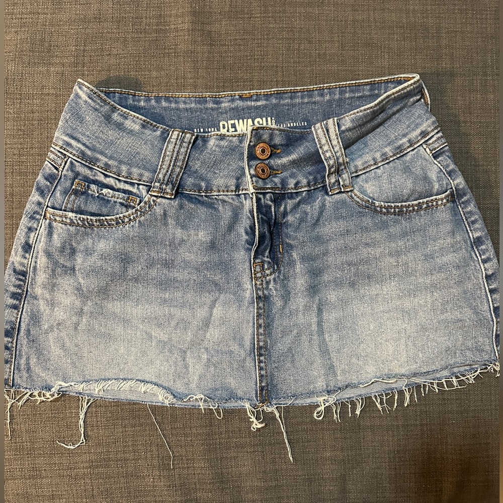 Rewash Blue Micro Mini Skirt Casual Denim